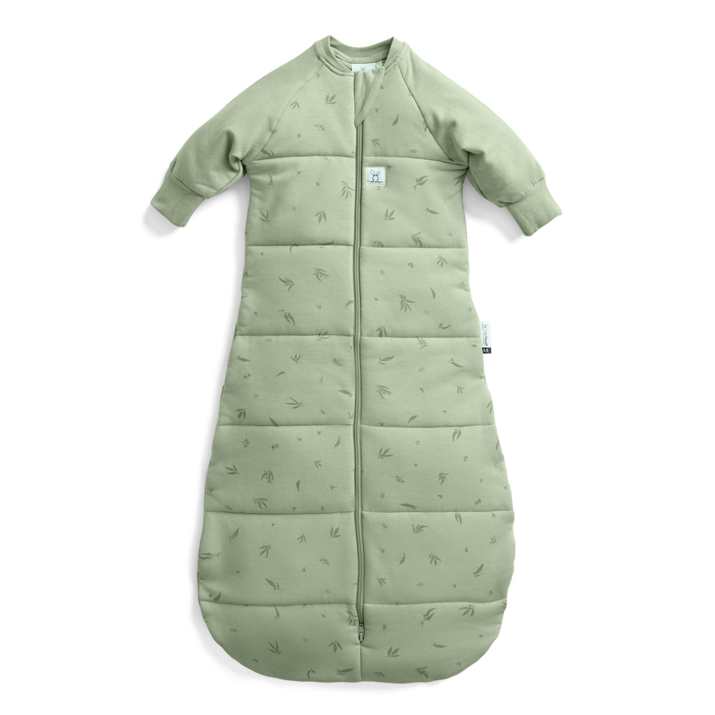 Jersey Sleeping Bag Sleeved 2.5 Tog, Willow- 3-12 months