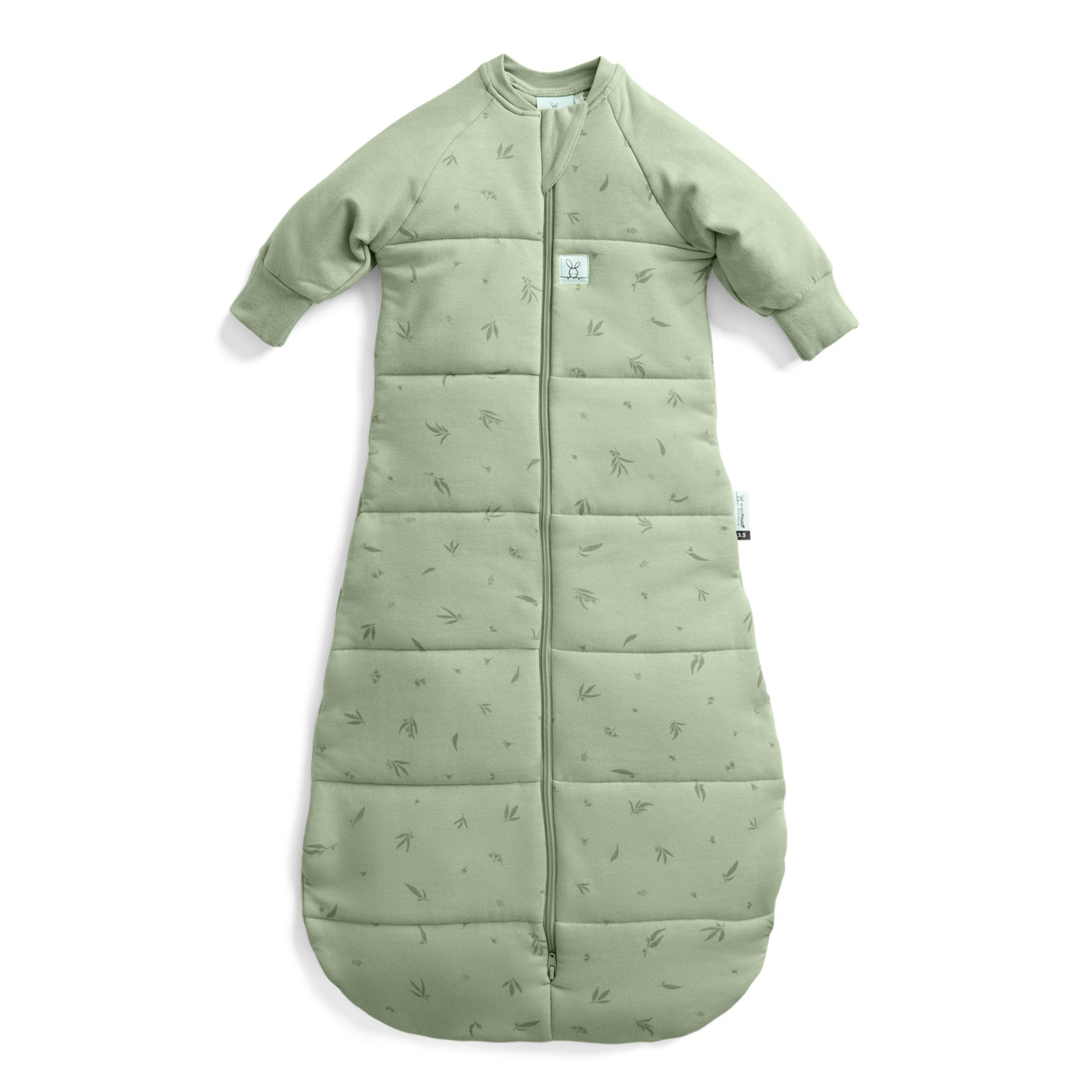 Jersey Sleeping Bag Sleeved 3.5 Tog, Willow- 8-24 months