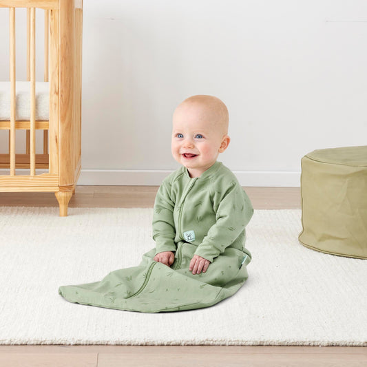 Jersey Sleeping Bag Sleeved 2.5 Tog, Willow- 3-12 months