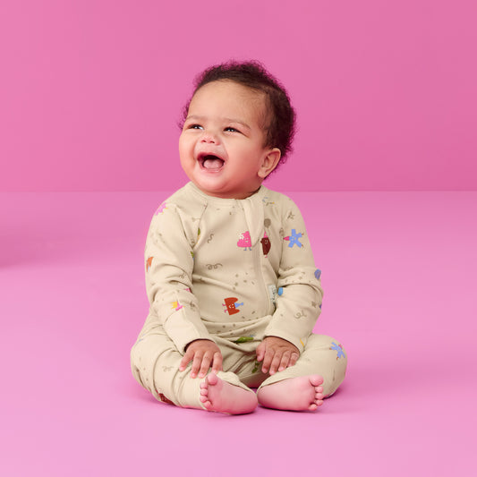 Layers Long Sleeve, birthday blobs, 1 Tog, 6-12 months