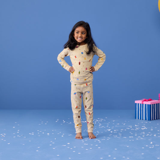 Pyjamas Long Sleeve 1 Tog, Birthday Blobs- Size 4