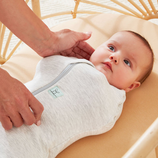 Cocoon Swaddle Bag Oatmeal Marle- 2.5 Tog, 3-6 months
