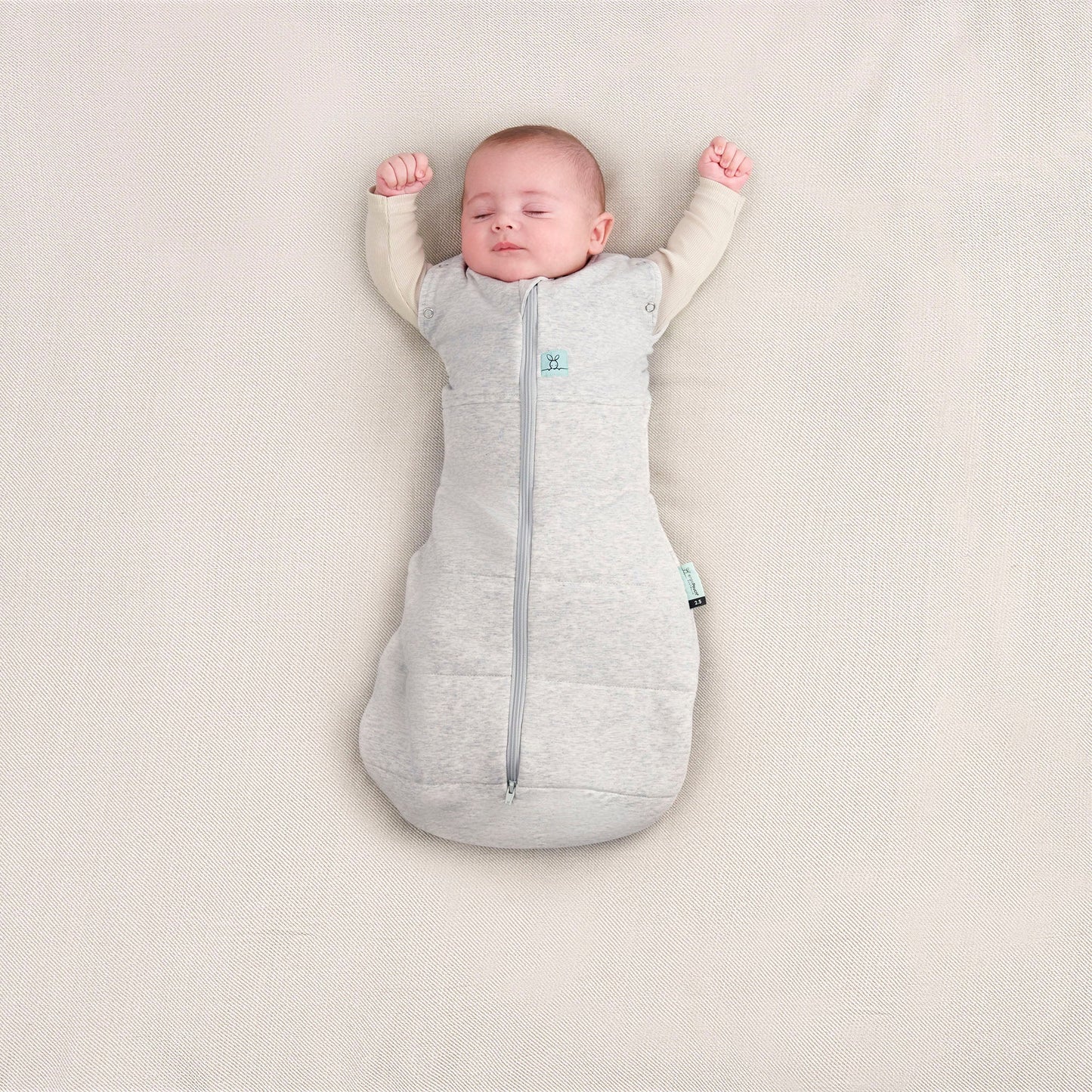 Cocoon Swaddle Bag Oatmeal Marle- 2.5 Tog, 3-6 months