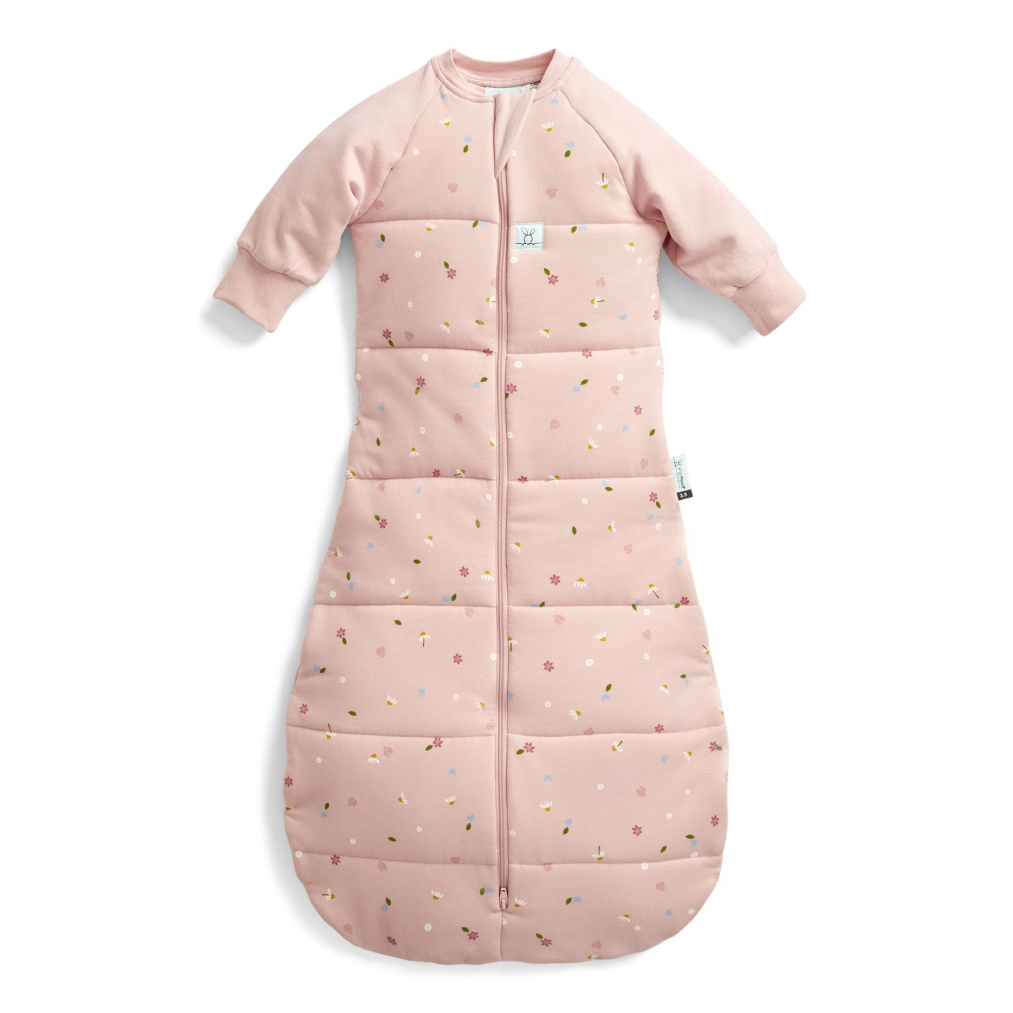 Jersey Sleeping Bag long sleeved, 2.5 tog, Daisies, 8-24 months