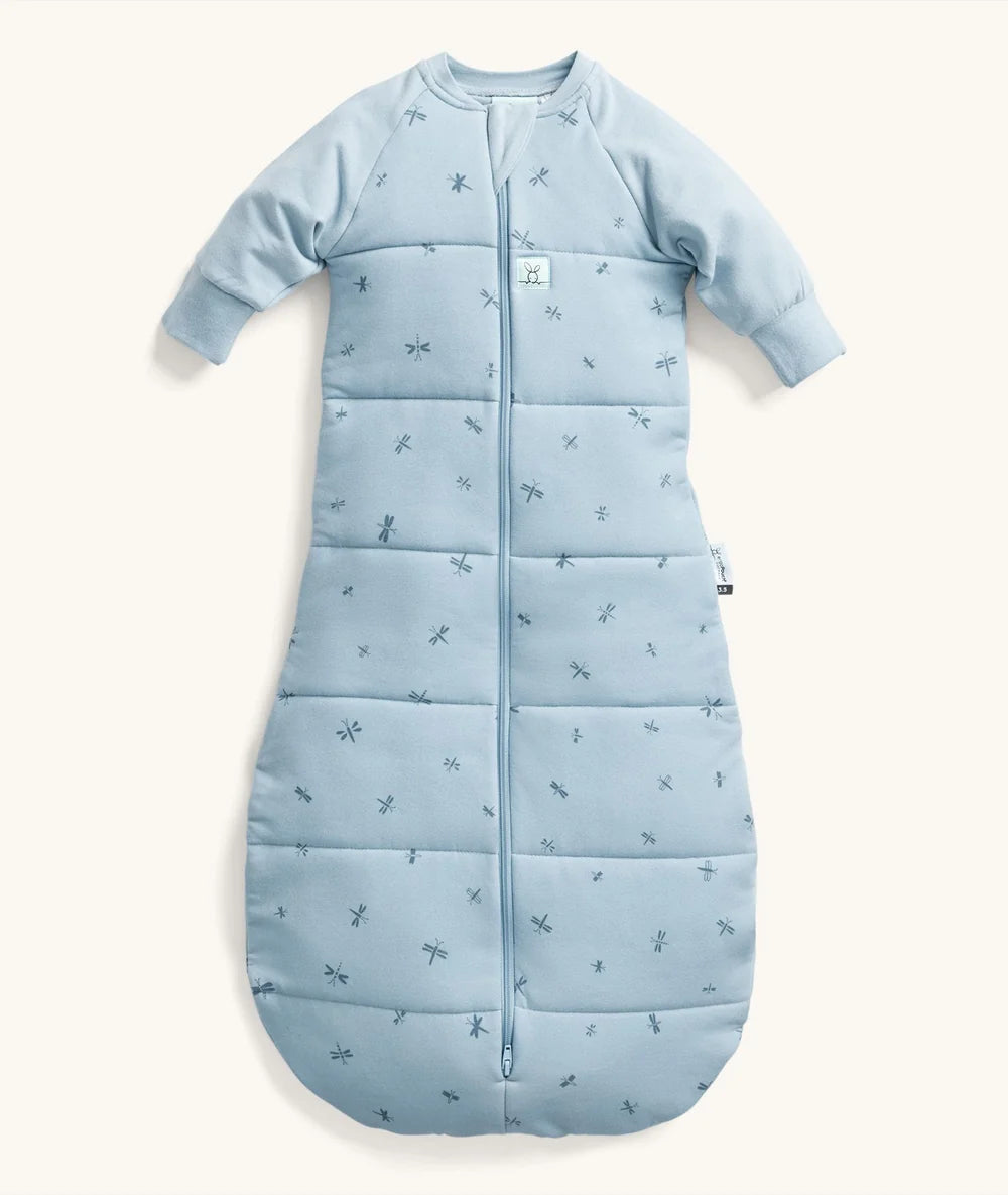 Jersey Sleeping Bag sleeved, 2.5 tog, Dragonflies, 8-24 months