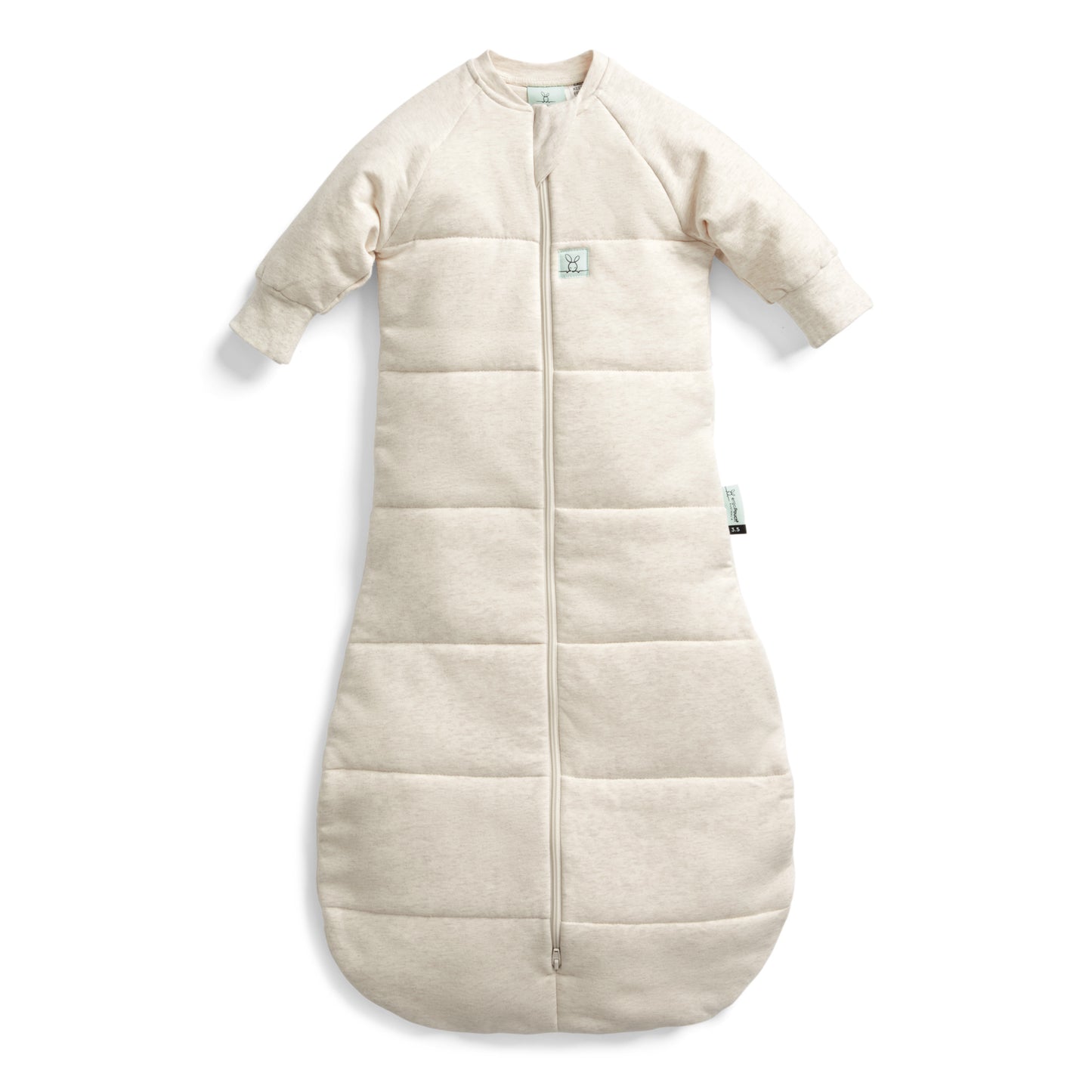 Jersey Sleeping Bag Sleeved 2.5 Tog, Oatmeal Marle- 8-24 months