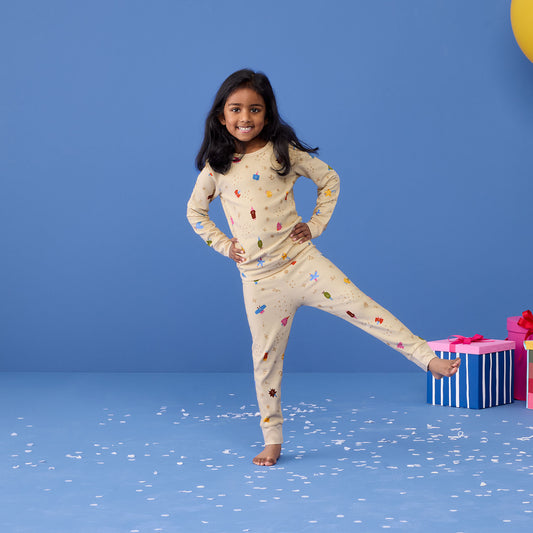 Pyjamas Long Sleeve 1 Tog, Birthday Blobs- Size 5
