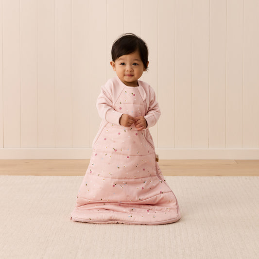 Side Zip Premium Sleeping Bag, 3.5 TOG, Daisies, 8-24 months