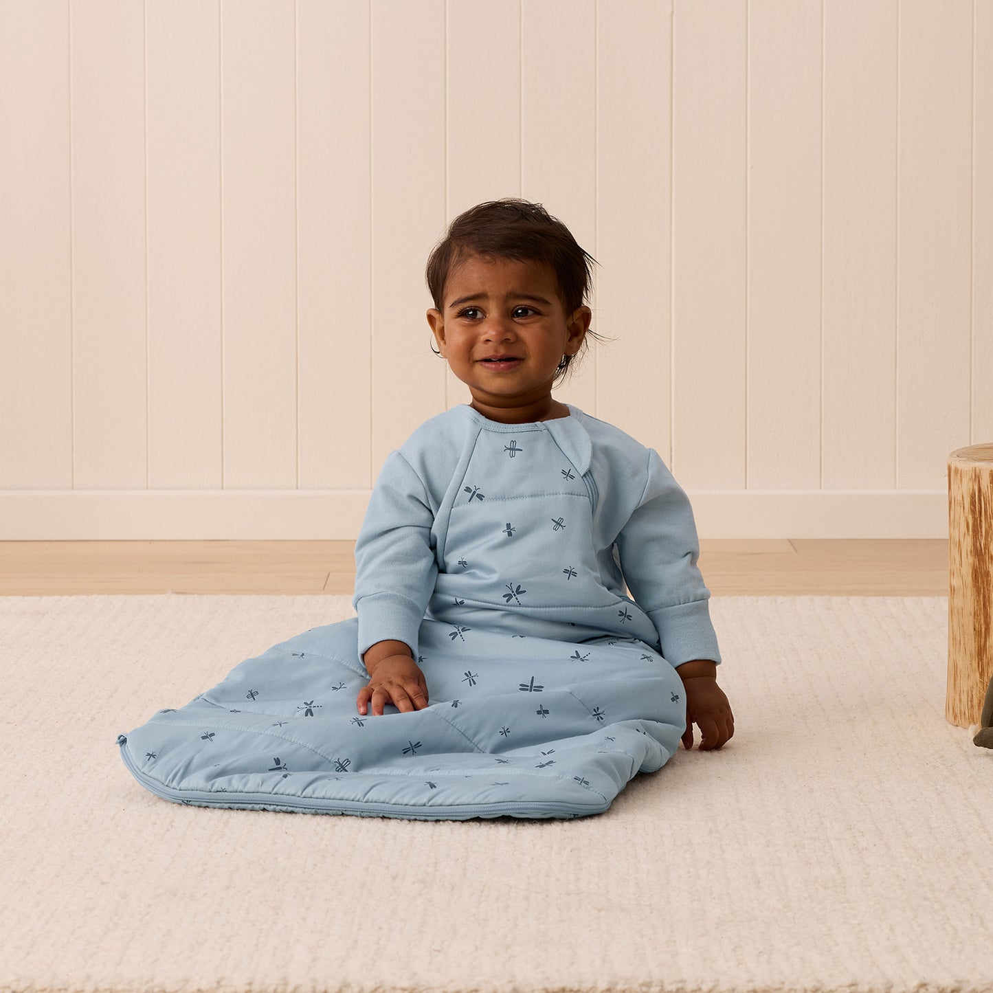 Side Zip Premium Sleeping Bag, 2.5 TOG, Dragonflies, 8-24 months