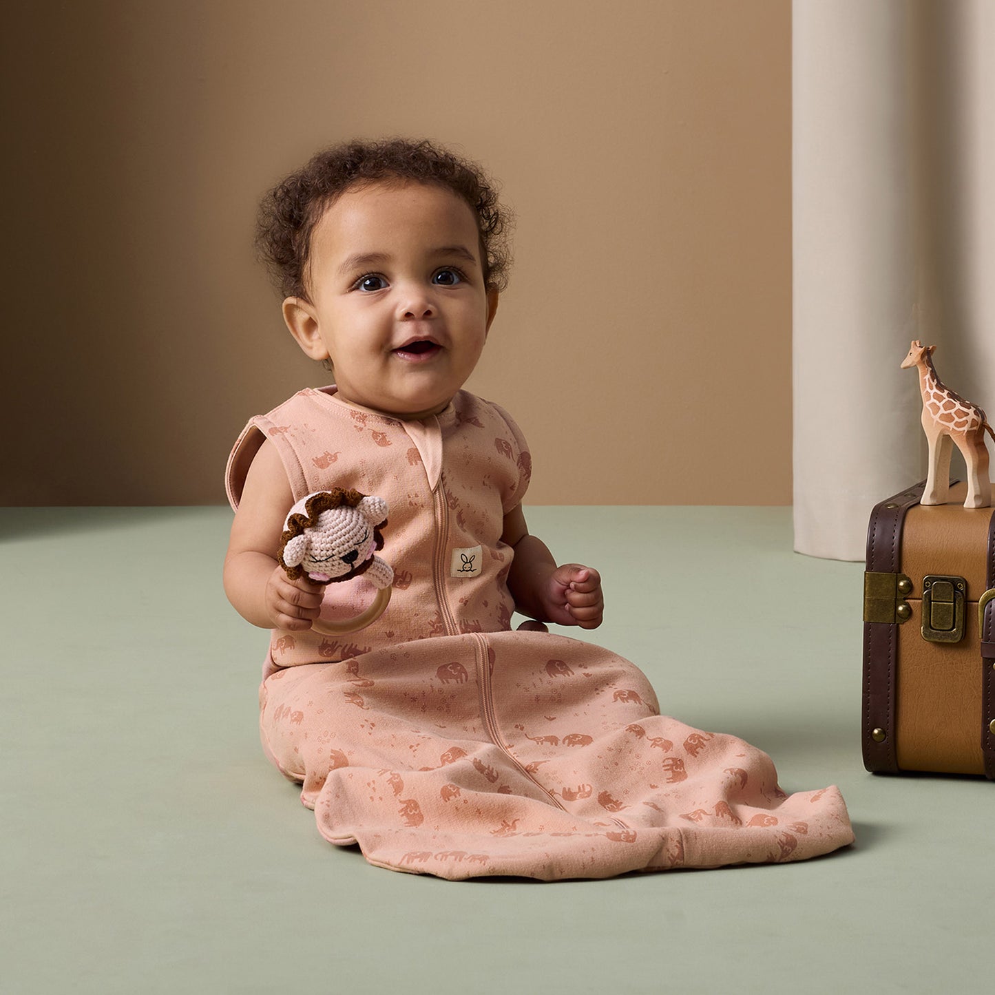 Jersey Sleeping Bag 1.0 Tog, Elephant Parade- 8-24 months